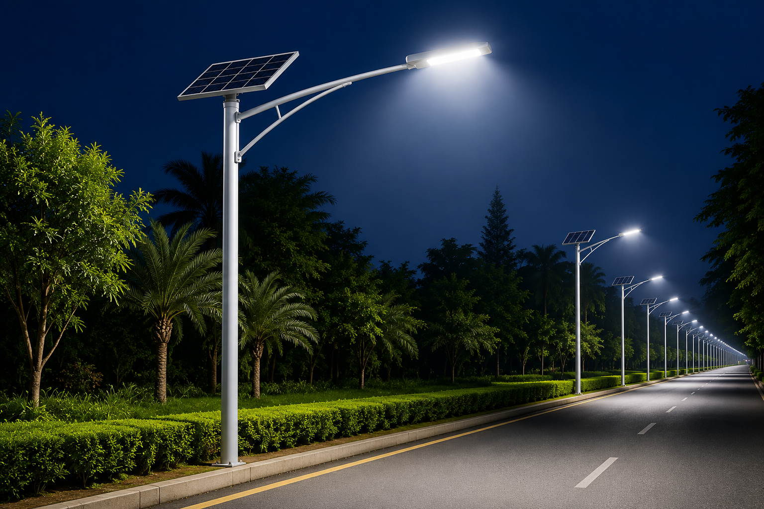 Solar Steel Light Poles
